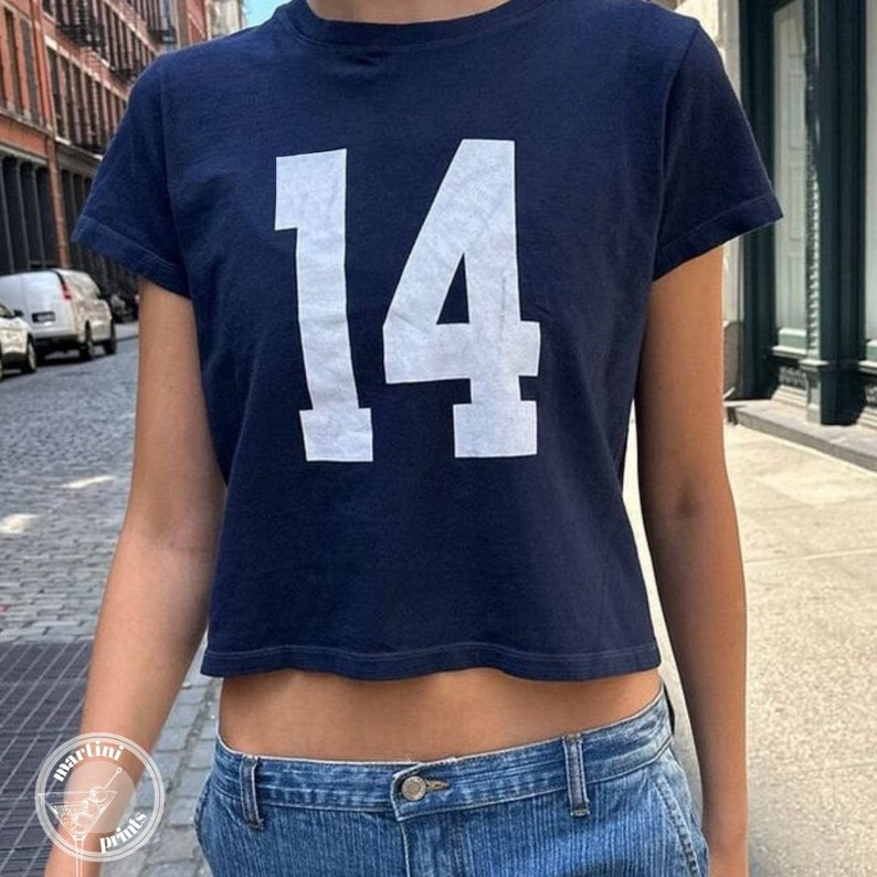 Brandy Melville Chloe 14 Jersey Baby Tee, Coquette Baby Tee, Summer Tee