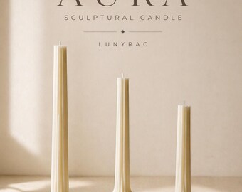Aura Sculptural Soy Candle | Minimalist Decorative Candle | Modern Home Decor | Elegant Wedding Centerpiece Gift