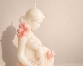 Pregnant Woman Candle, Pregnancy Candle Gift, Baby Shower Gift for Mom to Be, Maternity Candle Decor, Personalized Baby Shower Favor