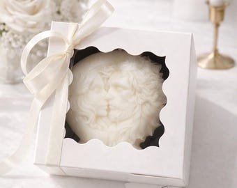 Sun & Moon Soy Candle | Love Embrace Sculpture, Wedding Gift