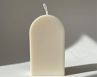 Smooth Arch Soy Wax Candle ·Scented · Minimal Neutral Decor · Handmade by LUNYRAC
