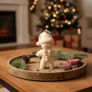 Christmas Candle – Gingerbread Man Soy Ornament | Holiday Decor & Gift Ready