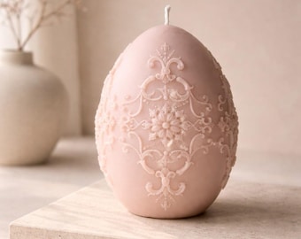 Floral Egg Candle | Sculptural Decorative Candle, Spring Home Decor