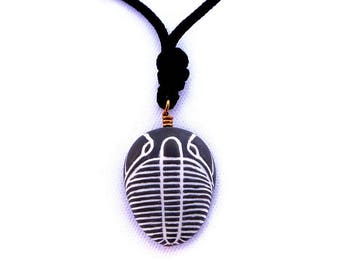 Small Trilobite Pendant Necklace, Adjustable, for Men or Women