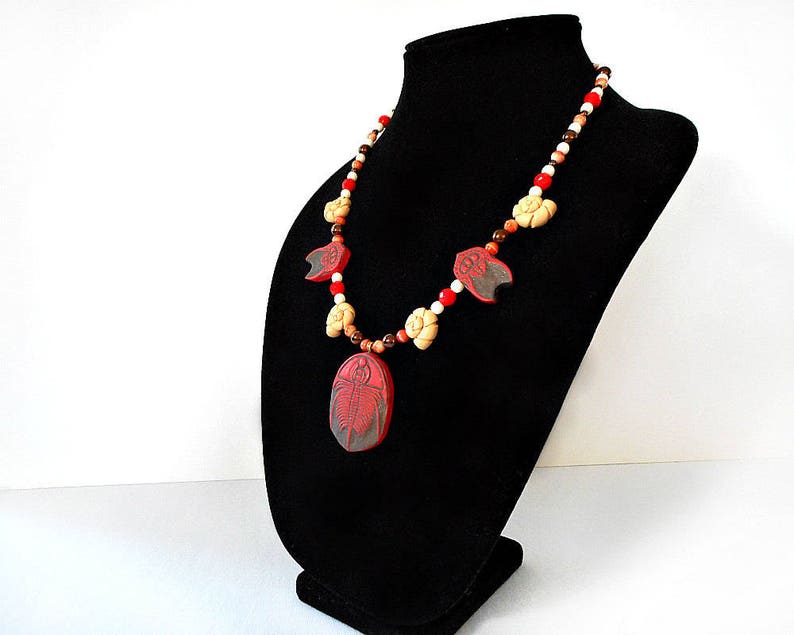 Polymer Clay Trilobite Statement Jewelry Set