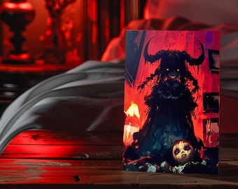 Aries Girl Postcard Set, Dark Fantasy, Pack of 9 postcards