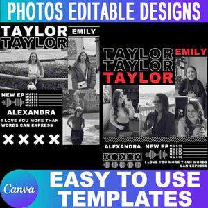 College Canva Editable Template, Personalized Girlfriend Picture Tee Shirt Boyfriend, Easy use Valentine Custom Photo Design Templates Png