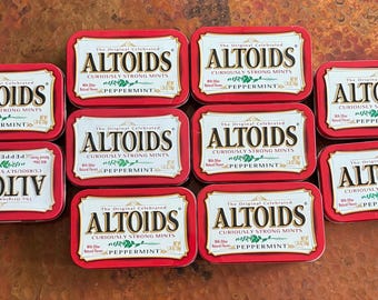 Clean Empty Altoids Tins: Craft Storage, Fishing, Stash - Set of 10