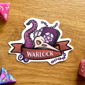 Sticker tovenaar | Stickers 5e klas voor DM, Game Master, TTRPG Lover | Vaatwasmachinebestendig waterdicht glanzend vinyl | Handgemaakte PnP-accessoires
