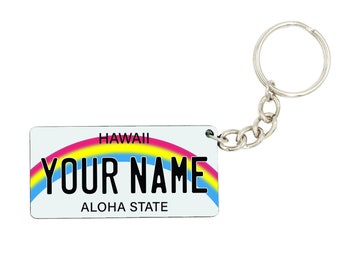 Sleutelhanger Hawaii Kentekenplaat - Gepersonaliseerd