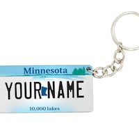 Silver Toned Minnesota Map Outline Pendant Key Chain - Etsy