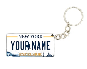 New Yorkse nummerplaatsleutelhanger - gepersonaliseerd