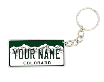 Kentekensleutelhanger Colorado - gepersonaliseerd