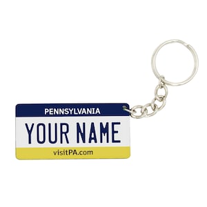 Llavero con matrícula de Pensilvania - Personalizado