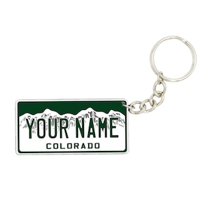 Colorado License Plate Keychain - Personalized