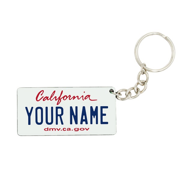 California License Plate Keychain - Personalized