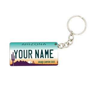 Llavero con matrícula de Arizona - Personalizado