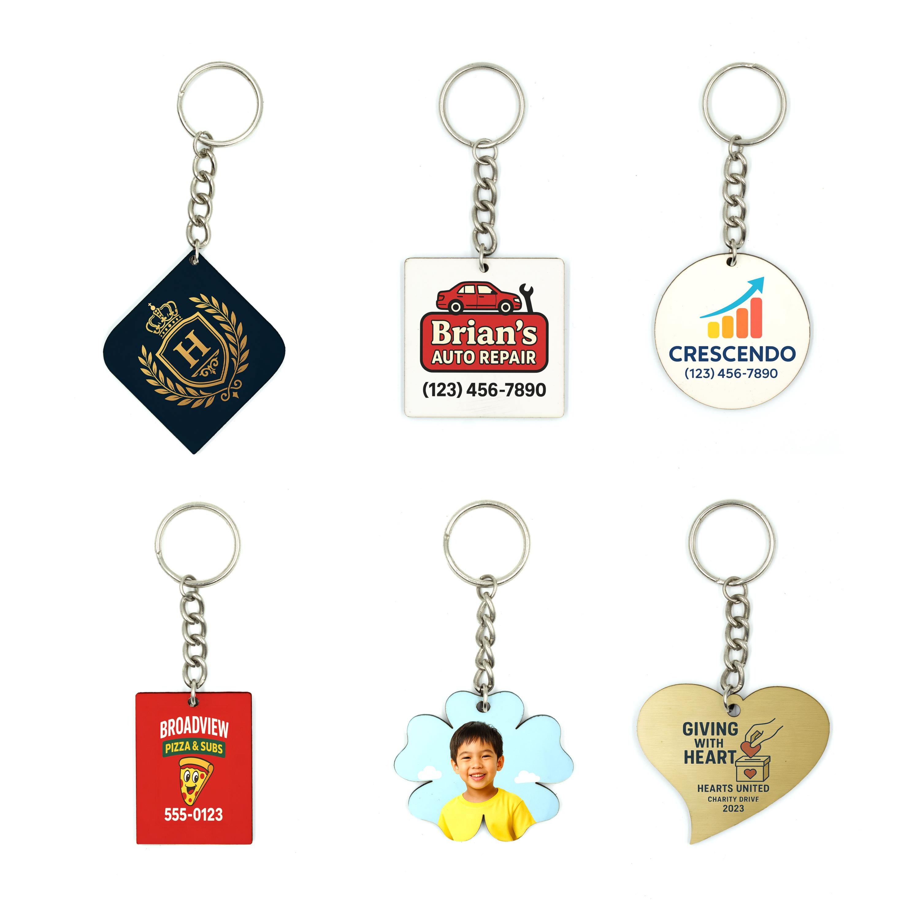 Custom Text Key Chain Custom Keychain Personalized Logo Image Text Shape Made to Order Gift ...