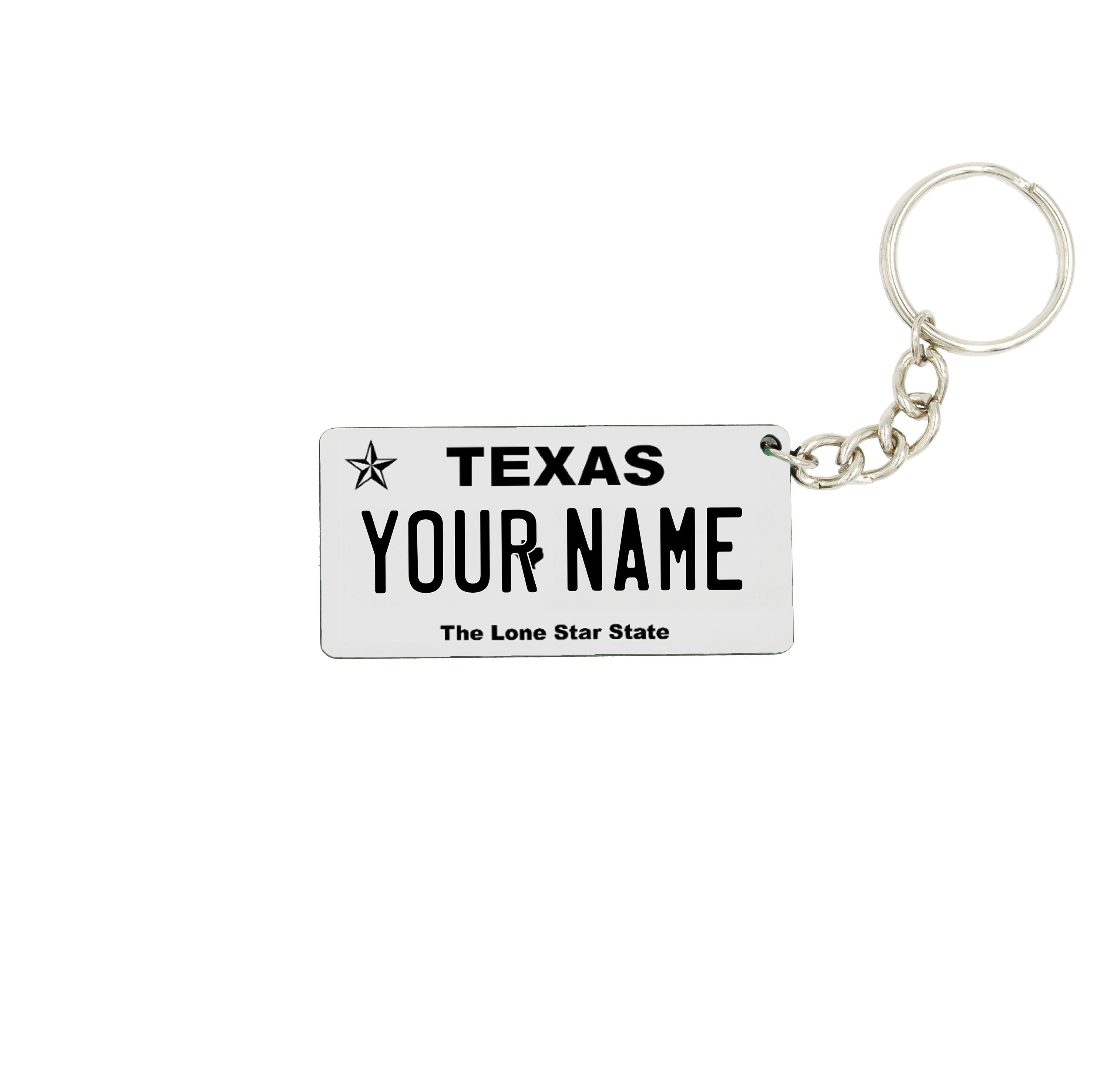 Texas-nummerplaatsleutelhanger - gepersonaliseerd