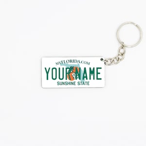 Florida License Plate Keychain - Personalized