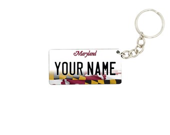 Maryland License Plate Keychain - Personalized
