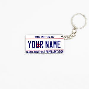 Washington, D.C License Plate Keychain - Personalized
