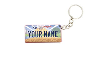 Ohio License Plate Keychain - Personalized