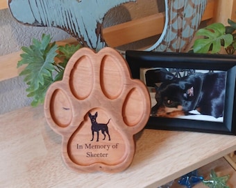 Personalized Engraved Paw Print Pet Memorial | Dog Condolence Gift | Pet Loss Keepsake