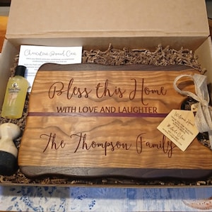 Personalized Charcuterie Board Gift Set: Cherry, Walnut & Purple Heart Wood