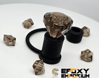 Chocolate Gold Diamond Straw Topper