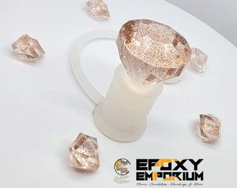 Copper Dusted Sugar Diamond Straw Topper