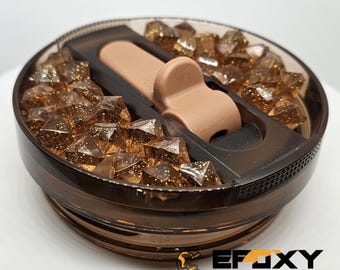 Mocha Latte Crystal Protour Lid Topper