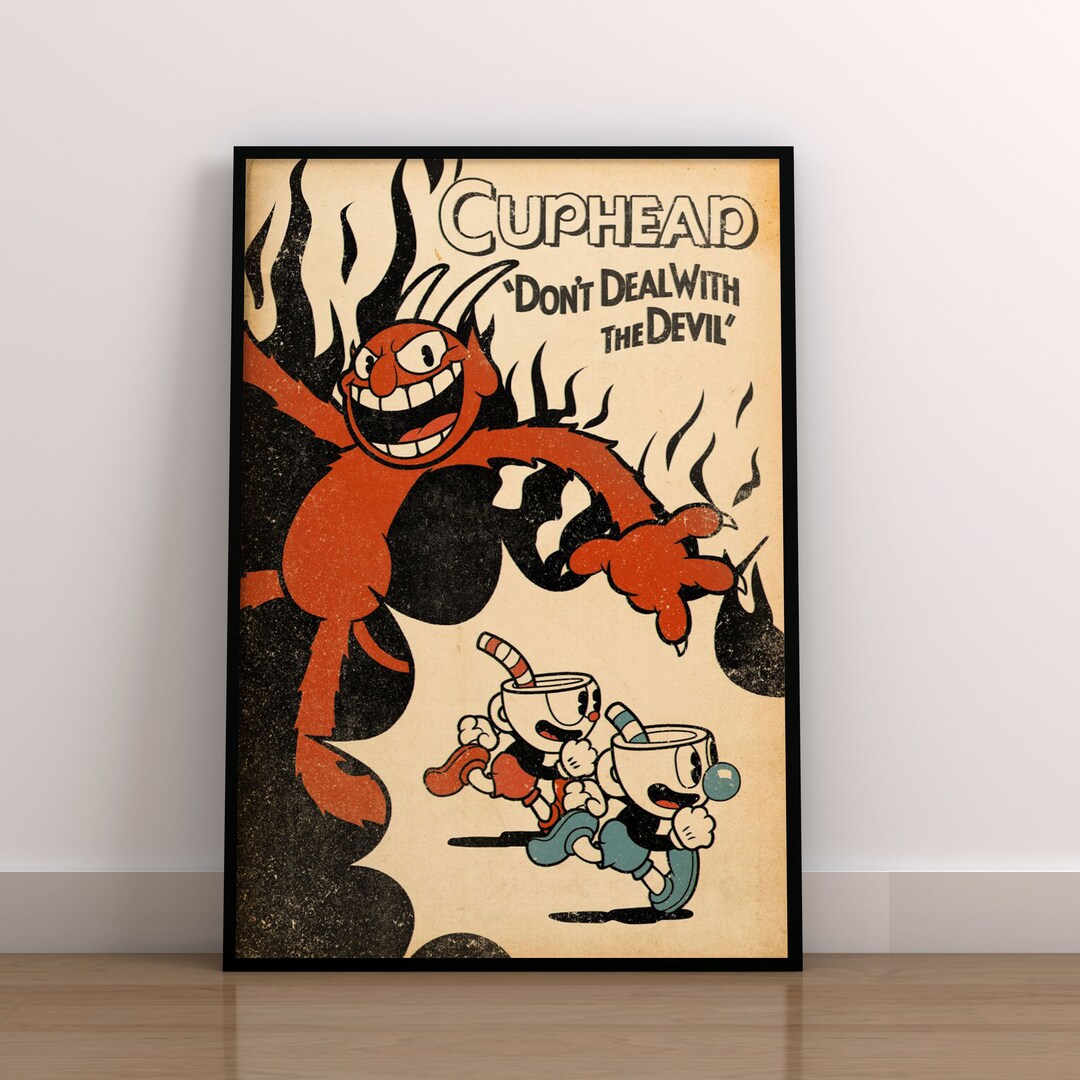 Cuphead Poster Wall Art Wall Prints Home Decor Classic Matte Paper