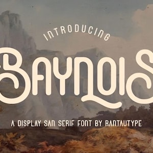 Baynois Font, Handcrafted Vintage Monoline Display with Classic Old-Timey Charm, Vintage Font,Monoline Font, Retro Font,Vintage Signage Font