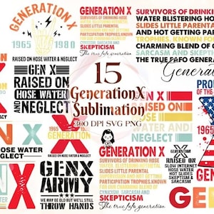 Generation X Svg Bundle, Generation X Svg, Gen