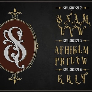 Bull Stand Victorian Font, Ornate & Elegant Typeface Inspired by the Victorian Era, Victorian Font, Ornate Font, Vintage Font, Elegant Font