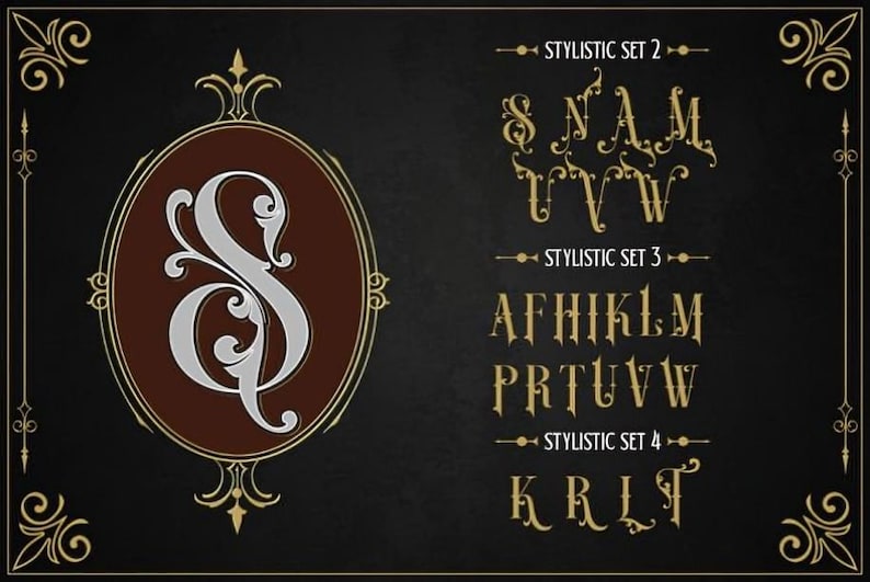 Bull Stand Victorian Font, Ornate & Elegant Typeface Inspired by the Victorian Era, Victorian Font, Ornate Font, Vintage Font, Elegant Font