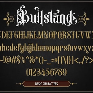 Bull Stand Victorian Font, Ornate & Elegant Typeface Inspired by the Victorian Era, Victorian Font, Ornate Font, Vintage Font, Elegant Font