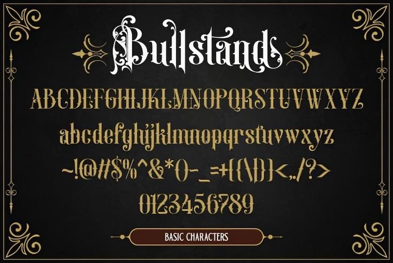 Bull Stand Victorian Font, Ornate & Elegant Typeface Inspired by the Victorian Era, Victorian Font, Ornate Font, Vintage Font, Elegant Font