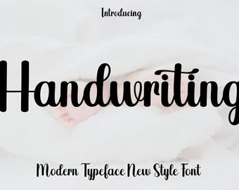Handwritten Modern Calligraphy Font - Signature Script with Alternates, OpenType - Wedding Invites, Logos, T-Shirts, Mother's Day