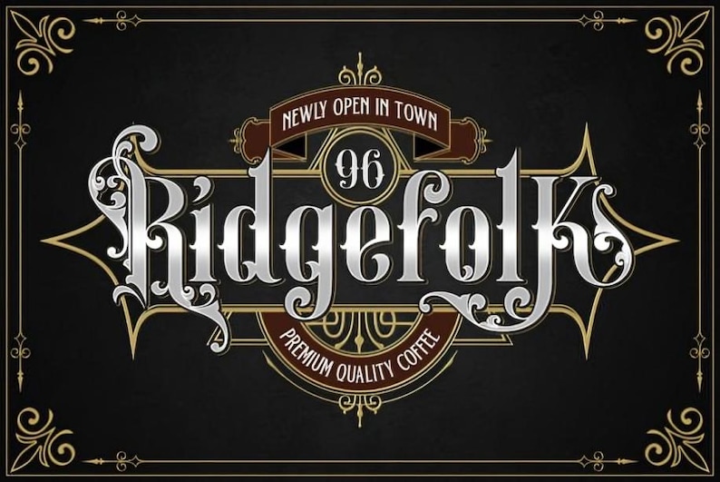 Bull Stand Victorian Font, Ornate & Elegant Typeface Inspired by the Victorian Era, Victorian Font, Ornate Font, Vintage Font, Elegant Font