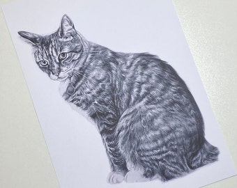 Cat portrait print