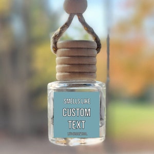 Custom Hanging Car Freshener | Personalized Smells Like Scented Diffuser | Create Your Own Car Freshener | Message Gift | Name Gift Idea