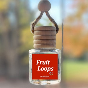 Fruit Loops Scented Car Diffuser, Wooden Air Freshener