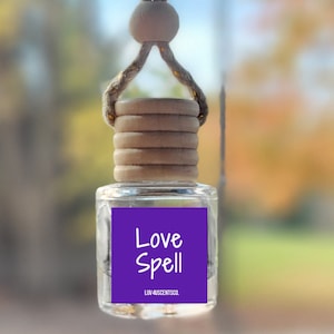 Love Spell Scented Car Diffuser, Hanging Car Freshener