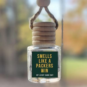 NFL Scented Car Freshener: Green Bay Game Day Diffuser | Packers Win Gift