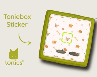 Adesivo Toniebox con razze di cani (download digitale)