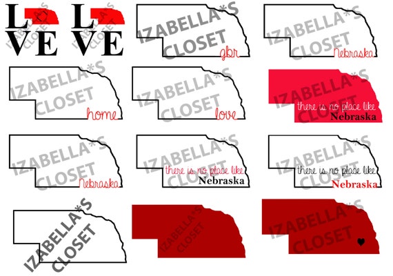 12 Nebraska Go Big Red Vector SVG Printable Cutable | Etsy