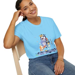 Cute Grandma Cartoon T-Shirt, Gift for Grandma, Family Reunion Tee, Comfortable Softstyle Shirt, Personalized Grandparent Gift