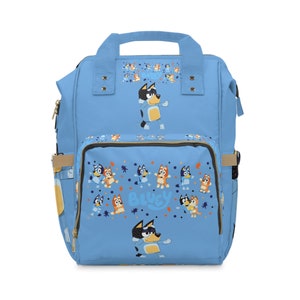 Bluey Diaper Backpack: Multifunctional Nylon Baby Bag